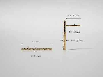 K18 リーニュ ダイヤモンド ピアス rph66592023の画像