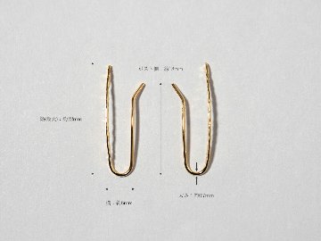 K18 ベント ピアス rph43544623の画像