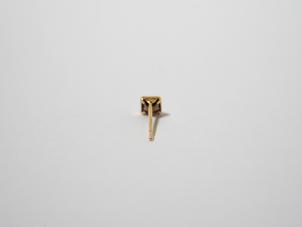 K18 カラーストーン スクエア ピアス rph43680123の画像