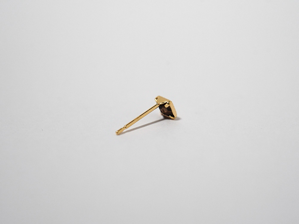 K18 カラーストーン スクエア ピアス rph43680123の画像