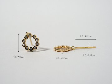 K18 ダイヤモンド フラメント ピアス rph48987123の画像