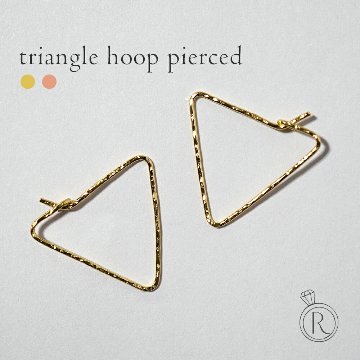 K18 トライアングル フープピアス rpaub2223の画像