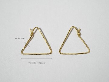 K18 トライアングル フープピアス rpaub2223の画像