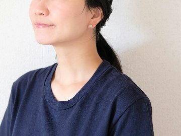 K18 mini スマイル パヴェ ダイヤモンド ピアス rph43681423の画像