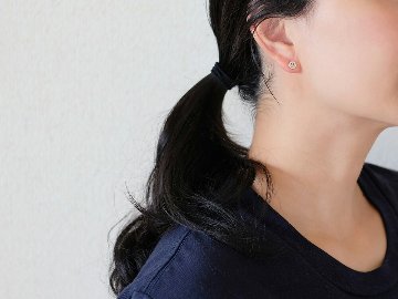 K18 mini スマイル パヴェ ダイヤモンド ピアス rph43681423の画像