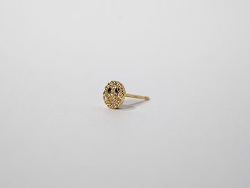 K18 mini スマイル パヴェ ダイヤモンド ピアス rph43681423の画像