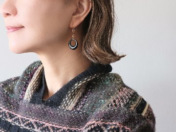 K18 オクロス オニキス ピアス rph43679123の画像