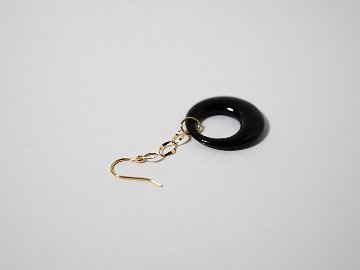 K18 オクロス オニキス ピアス rph43679123の画像