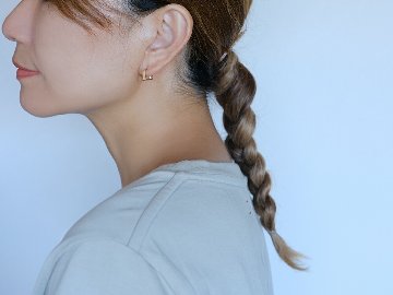 K18 シャープ フープピアス rph43651823の画像