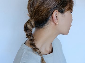 K18 シャープ フープピアス rph43651823の画像