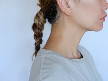 K18 プリュイ プチ フープピアス 10mm rph43651723の画像