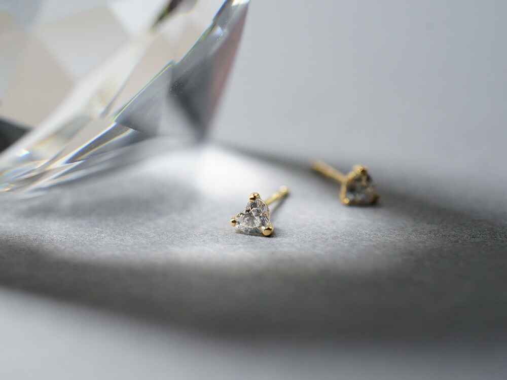 K18 ハート ダイヤモンド ピアス 0.2ct rph48598723の画像