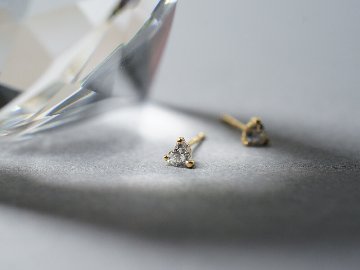 K18 ハート ダイヤモンド ピアス 0.2ct rph48598723の画像