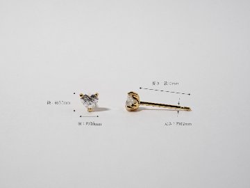 K18 ハート ダイヤモンド ピアス 0.2ct rph48598723の画像