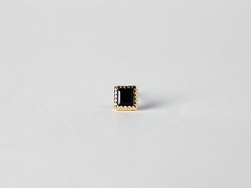 K18 オニキス スクエア ピアス rph43674623の画像
