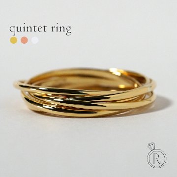K18 クインテット リング rpaub5022の画像