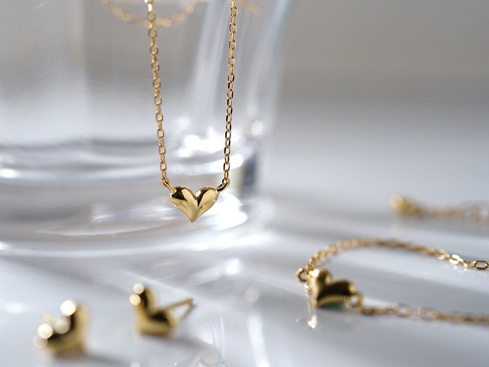 K18 プランプ ハート ネックレス rpa2895421の画像