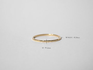 保証書付き　RAPA 18k スタッズ リング K18 タイニー スタッズ リング
