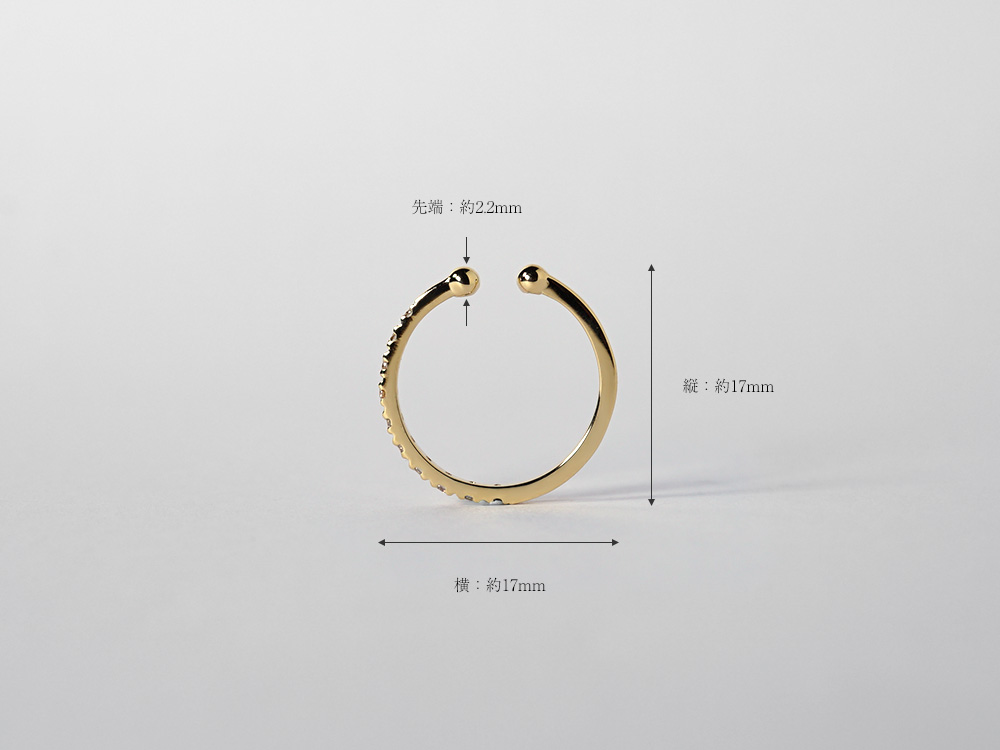 【片耳販売】 K18 ダイヤモンド エタニティ イヤーカフ 0.1ct rph55962823の画像