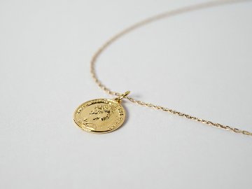 K18 エリザベス コイン ペンダントトップ 14mm