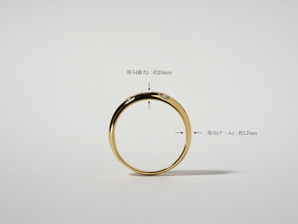 K18 ドット ダイヤモンド リング rpaub4922の画像