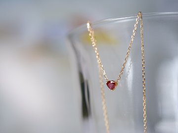 K18 ハートシェイプ ルビー ネックレス rph64099521の画像