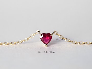 K18 ハートシェイプ ルビー ネックレス rph64099521の画像