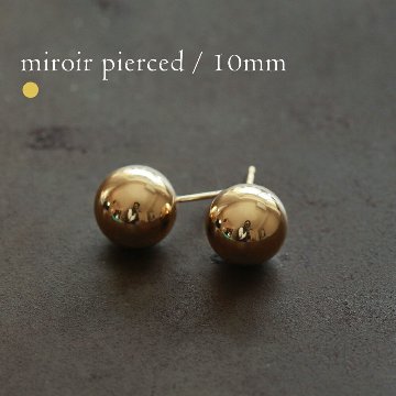 K18 ミロワール スタッド ピアス 10mm rpaub7423の画像