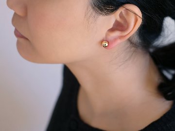 K18 ミロワール スタッド ピアス 10mm rpaub7423の画像