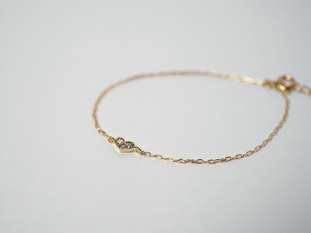 K18 ダイヤモンド カタリナ ハート ブレスレット rpayp1597224の画像