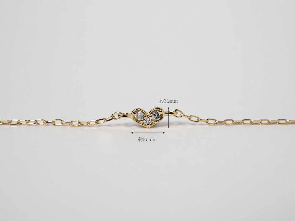 K18 ダイヤモンド カタリナ ハート ブレスレット rpayp1597224の画像
