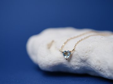K18 ハートシェイプ アクアマリン ネックレス rph60065621の画像