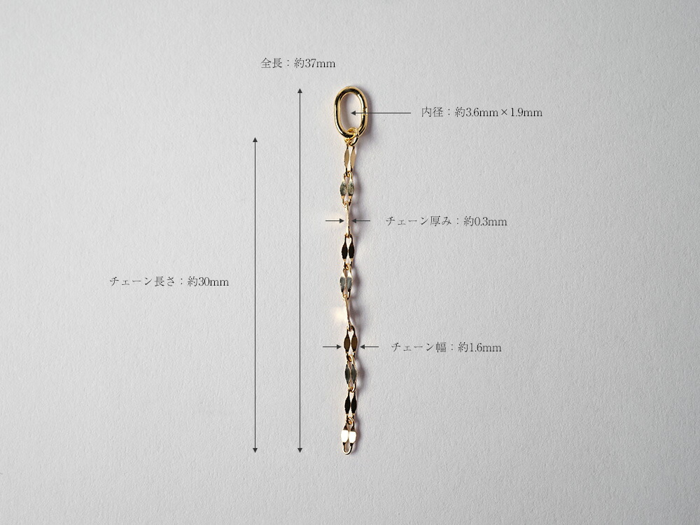 K18 エクレア チェーン ペンダントトップ rph63453621の画像