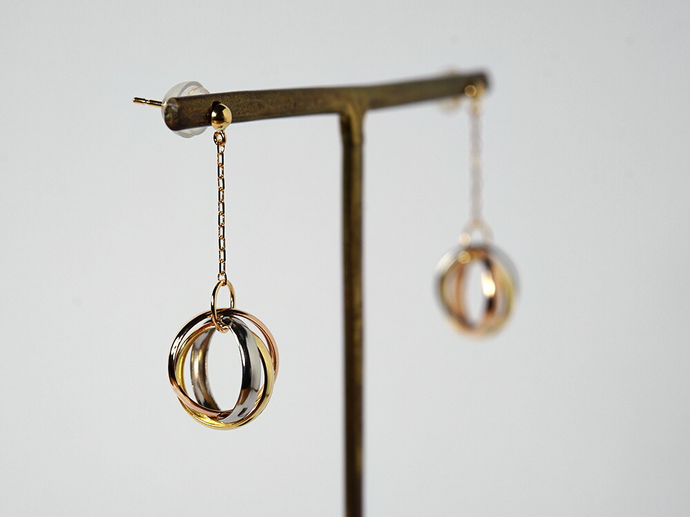 K18/Pt トリニティ ピアス rph43674823の画像