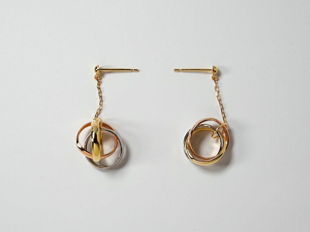 K18/Pt トリニティ ピアス rph43674823の画像