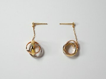 K18/Pt トリニティ ピアス rph43674823の画像