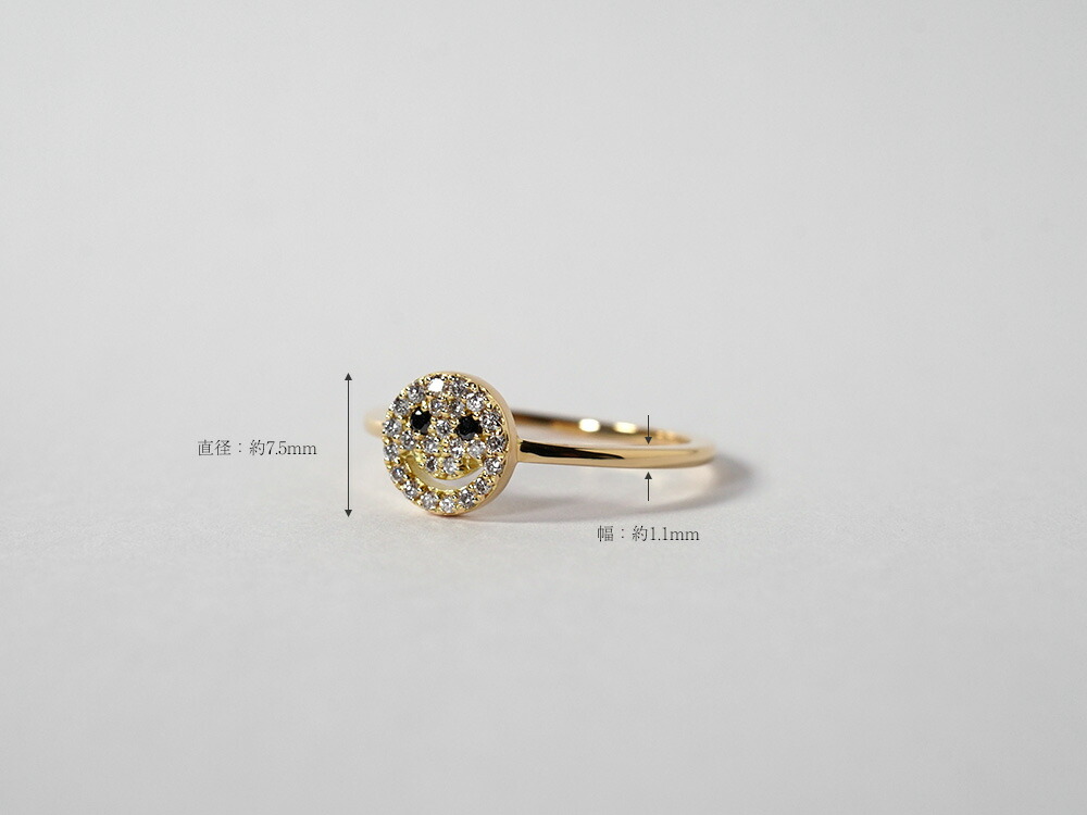 K18 スマイル パヴェ ダイヤモンド リング rph28639422の画像