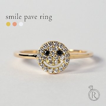 K18 スマイル パヴェ ダイヤモンド リング rph28639422の画像