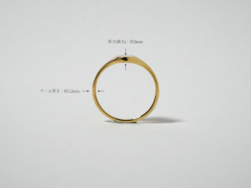 K18 シグネット オーバル リング rph15964122の画像