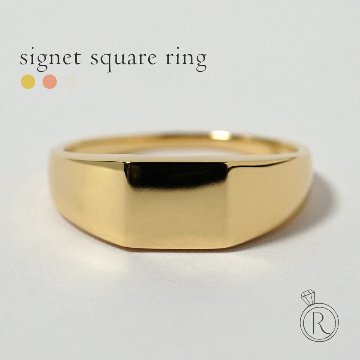 K18 シグネット スクエア リング rph15964022の画像