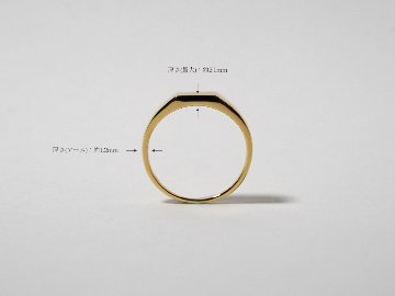 K18 シグネット スクエア リング