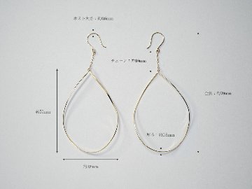 K18 レインドロップ ピアス rpa1964623の画像
