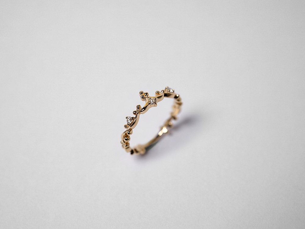 K18 ティアラ ダイヤモンド ピンキーリング rph28062322の画像