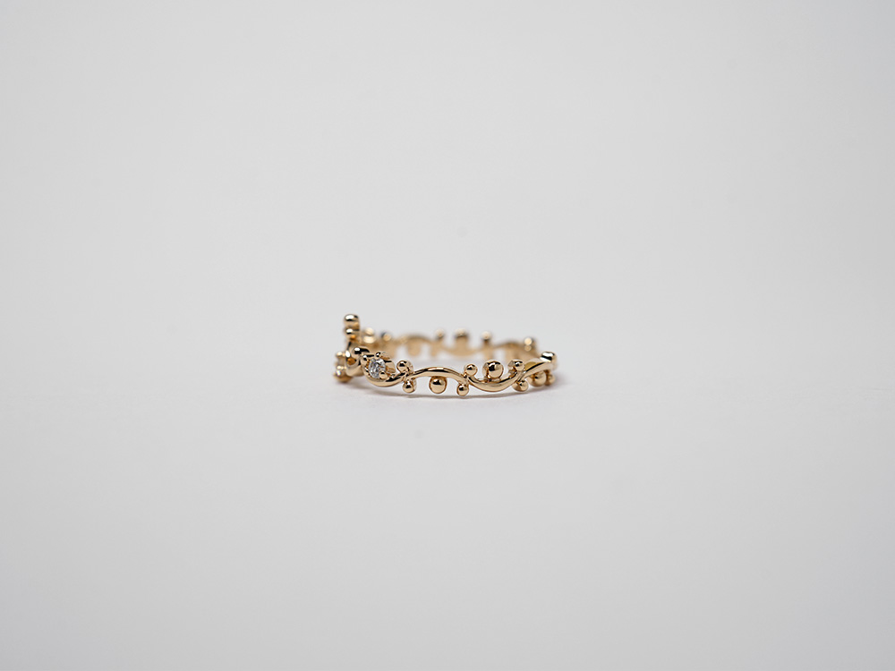 K18 ティアラ ダイヤモンド ピンキーリング rph28062322の画像