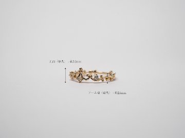 K18 ティアラ ダイヤモンド ピンキーリング rph28062322の画像