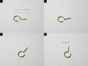 K18 kagi ピアス rph43552023の画像