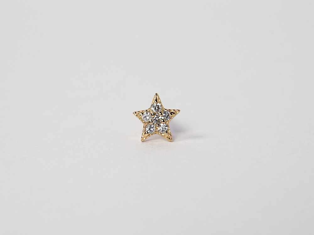 K18 スピカ ダイヤモンド ピアス rpacp231523の画像