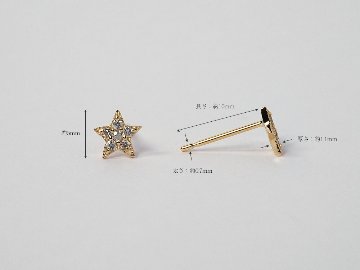K18 スピカ ダイヤモンド ピアス rpacp231523の画像