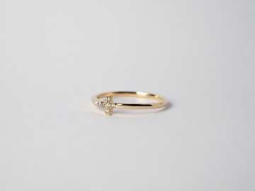 K18 ベイビー クロス ダイヤモンド リング rph25875422の画像