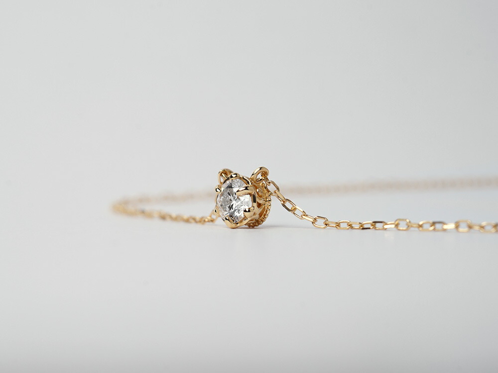 K18 クラウン ダイヤモンド ネックレス 0.2ct rph68987721の画像